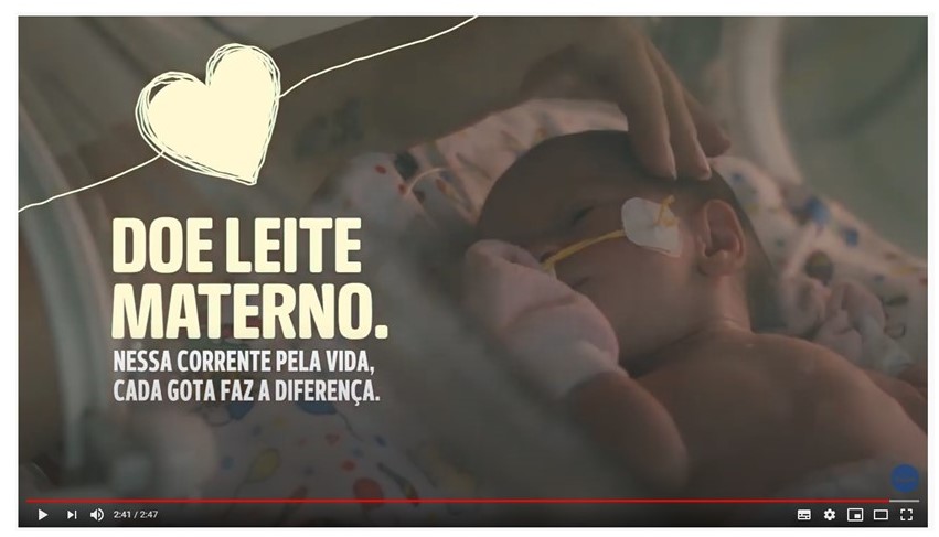 Vídeo da campanha Doe Leite Materno